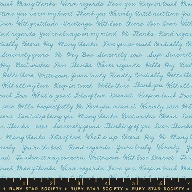 Ruby Star Society SALUTATIONS: Hello Goodbye-Polar (1/4 Yard)