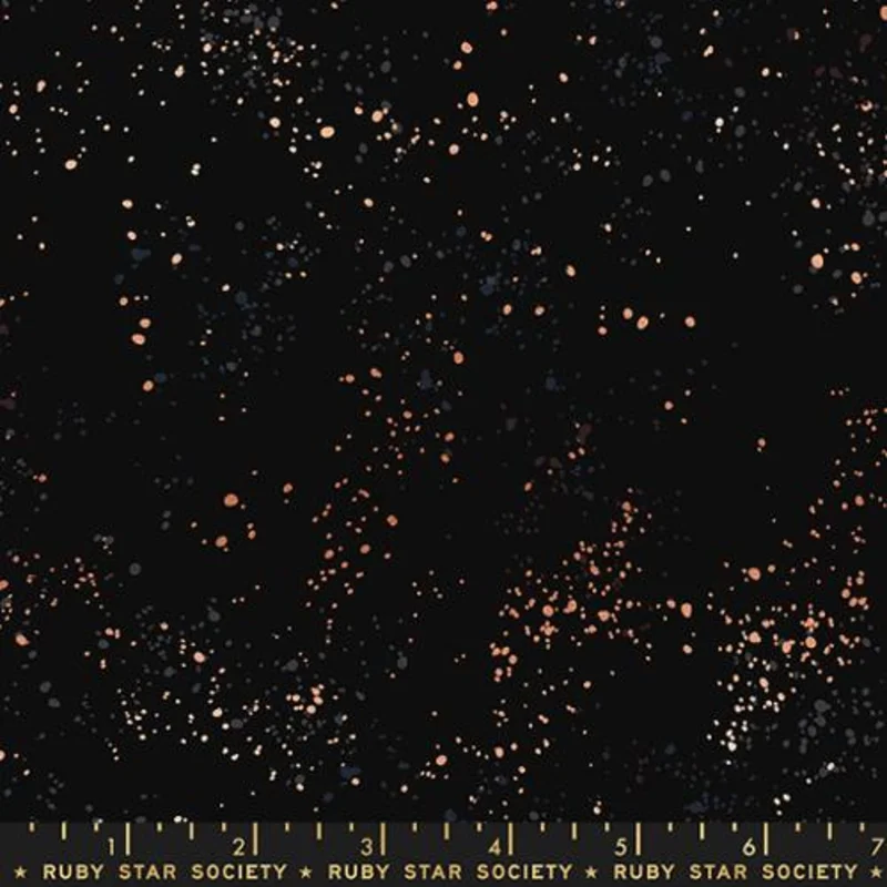 Ruby Star Society SPECKLED: 108-Metallic Wide Black (1/4 Yard)