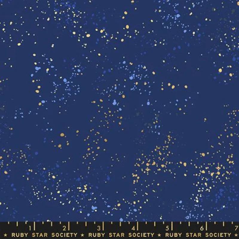 Ruby Star Society SPECKLED: 108-Metallic Wide Navy (1/4 Yard)