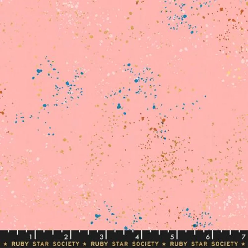 Ruby Star Society SPECKLED: Metallic Candy Pink (1/4 Yard)