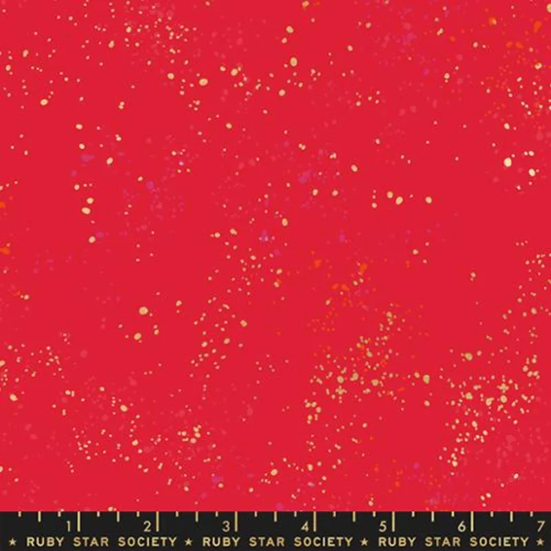 Ruby Star Society SPECKLED: Metallic Scarlet (1/4 Yard)