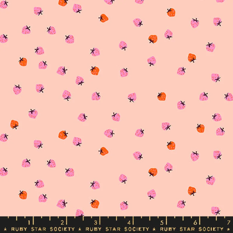 Ruby Star Society STRAWBERRY: Mini Berry-Pale Peach (1/4 Yard)