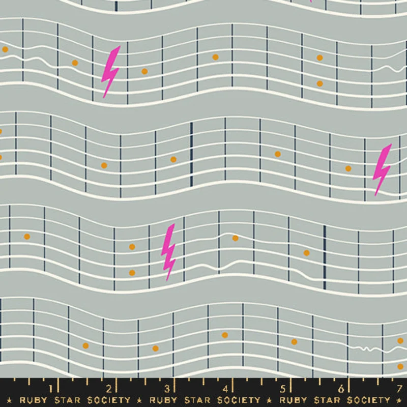 Ruby Star Society TEDDY AND THE BEARS: Fretboard-Oyster (1/4 Yard)