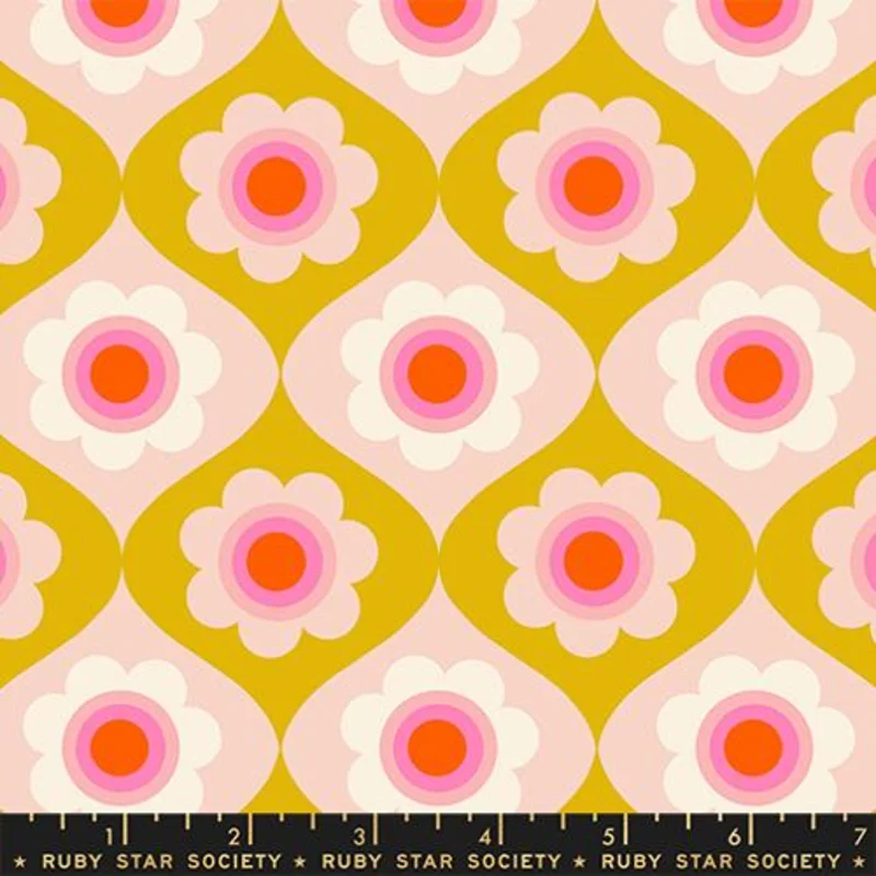 Ruby Star Society TRINKETRY: Floral-Goldenrod (1/4 Yard)