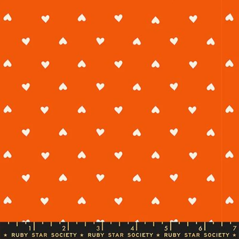Ruby Star Society TRINKETRY: Hearts-Goldfish (1/4 Yard)
