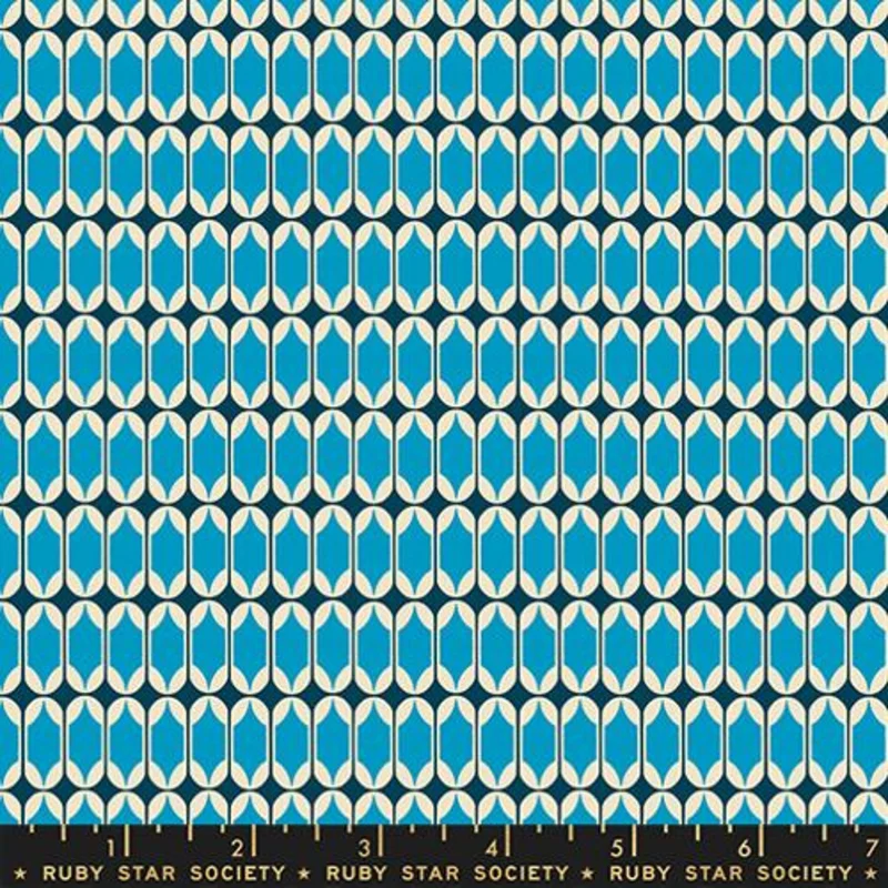 Ruby Star Society TRINKETRY: Matchbook-Bright Blue (1/4 Yard)