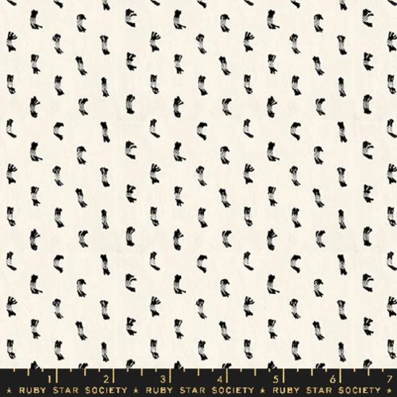 Ruby Star Society Warp Weft-OOH LUCKY LUCKY: Flicker-Natural Black (1/4 Yard)