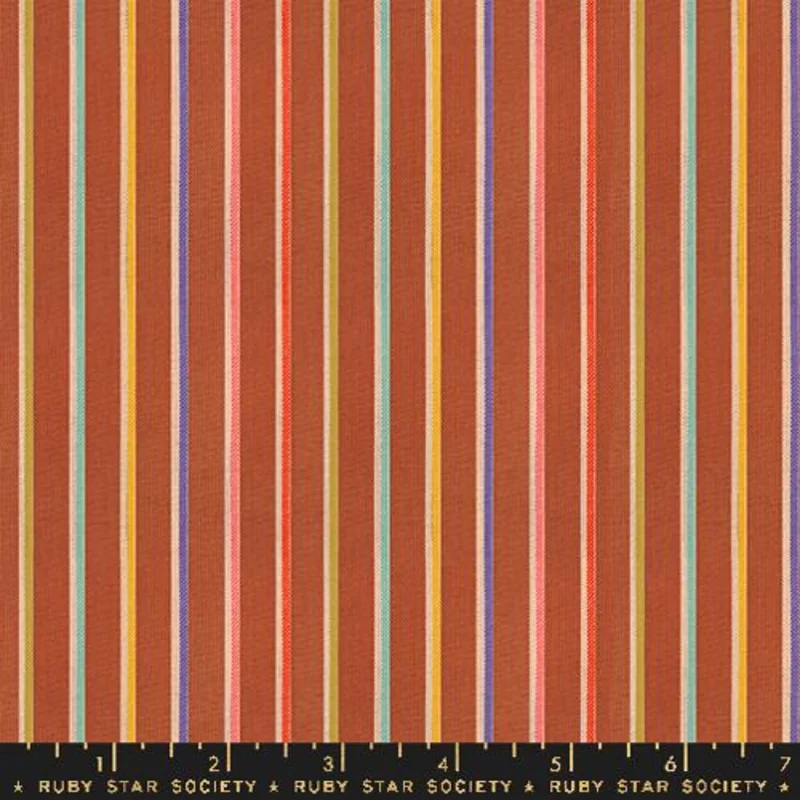 Ruby Star Society Warp Weft-OOH LUCKY LUCKY: Sketch Stripe-Maple Flat (1/4 Yard)