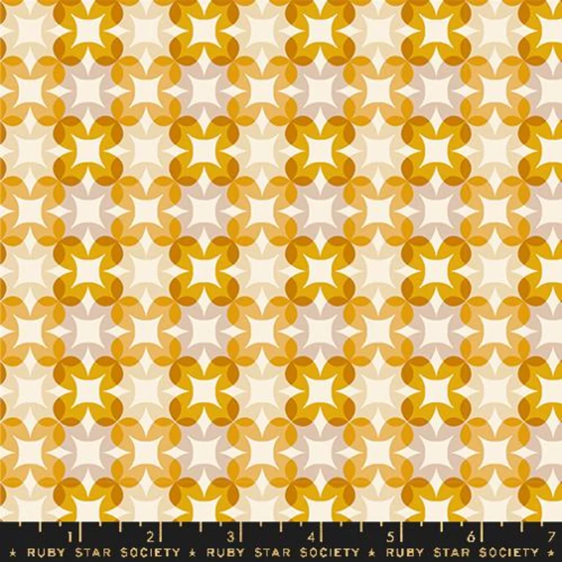 Ruby Star Society WOODLAND PARK: Flower Plaid-Goldenrod (1/4 Yard)