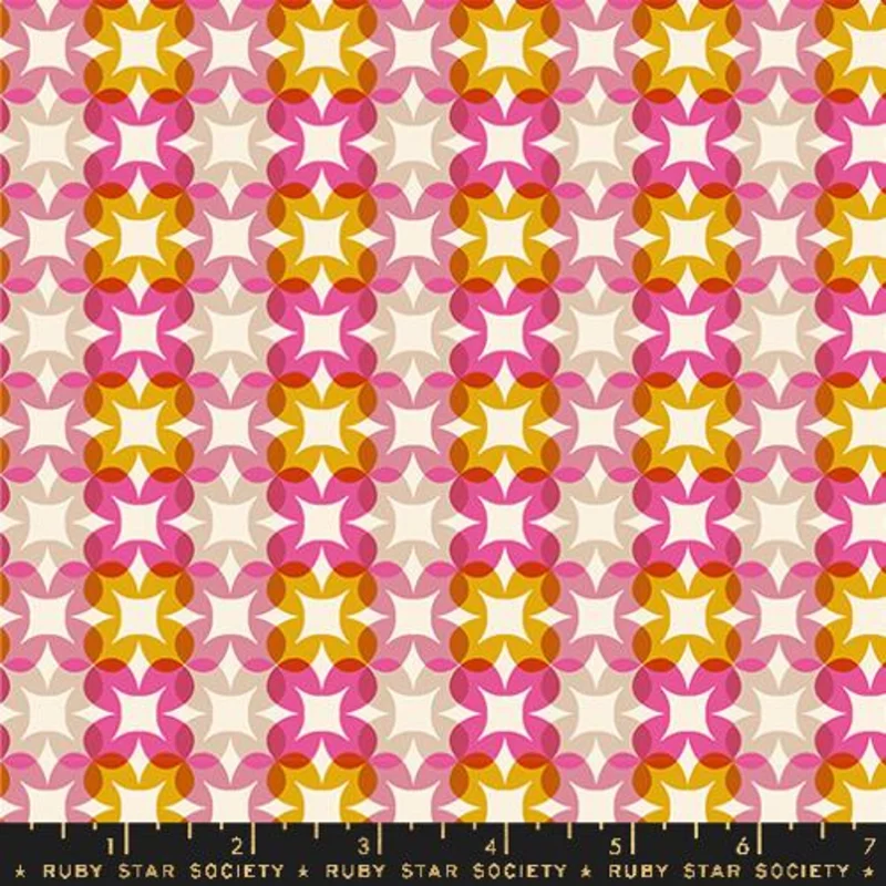 Ruby Star Society WOODLAND PARK: Flower Plaid-Raspberry (1/4 Yard)
