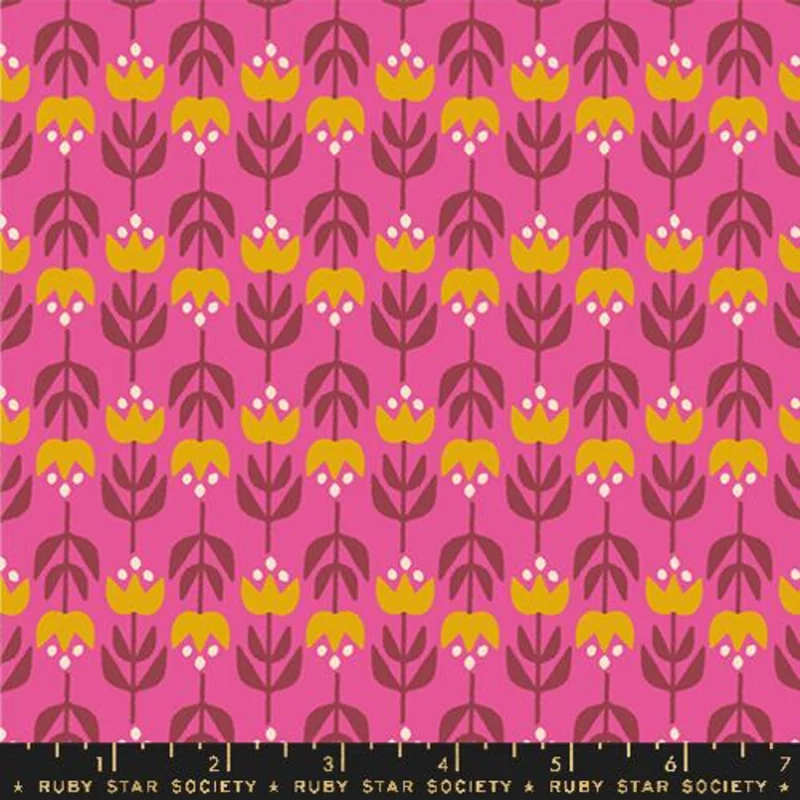Ruby Star Society WOODLAND PARK: Gathering-Raspberry (1/4 Yard)