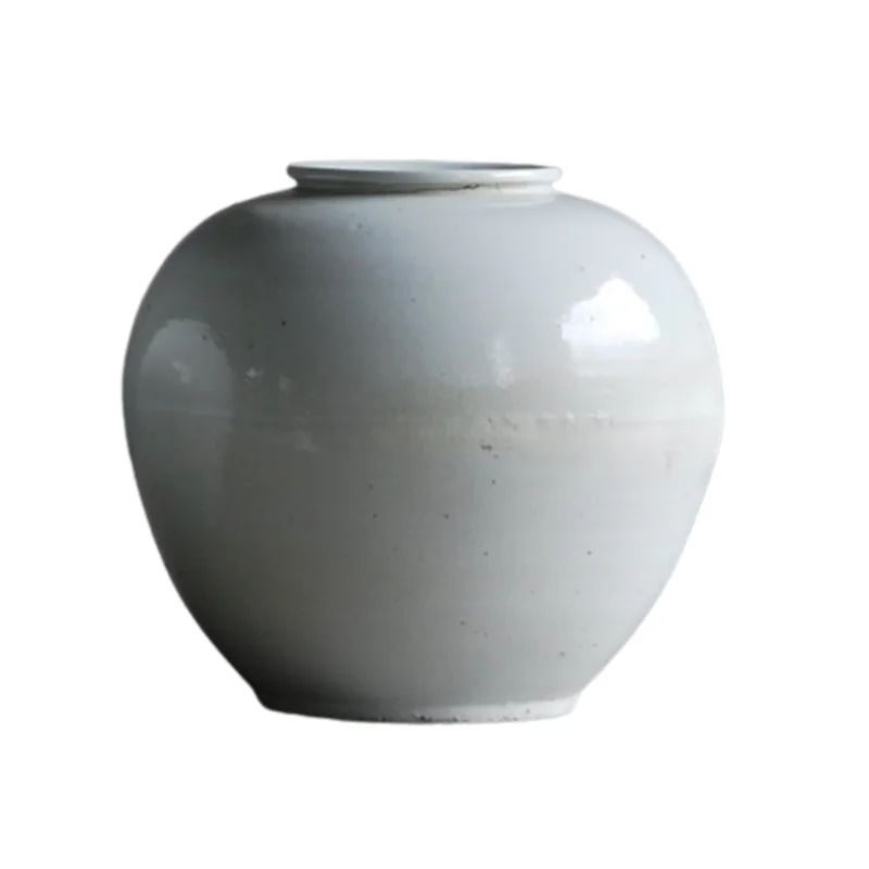 Rustic White Vase, 13"