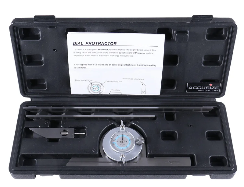 S855-3012, 4 x 90 Degree Dial Reading Bevel Protractors