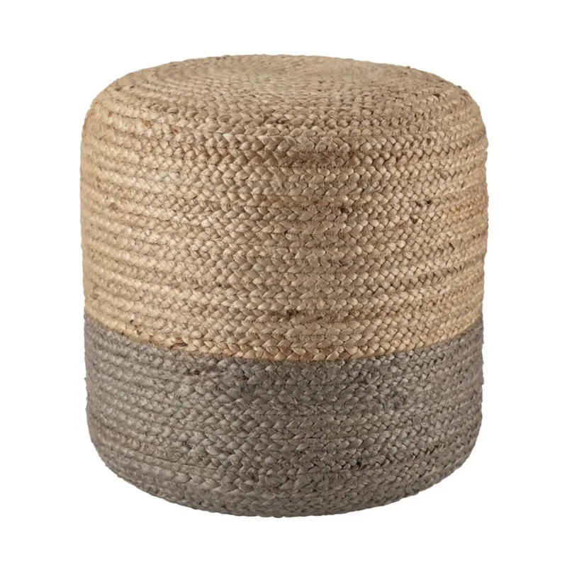 Saba Pouf, Simply Taupe - 18" x 18" x 18"