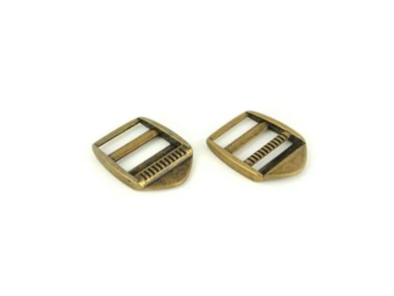 Sallie Tomato: 1" Ladder Lock Slider- Antique Brass
