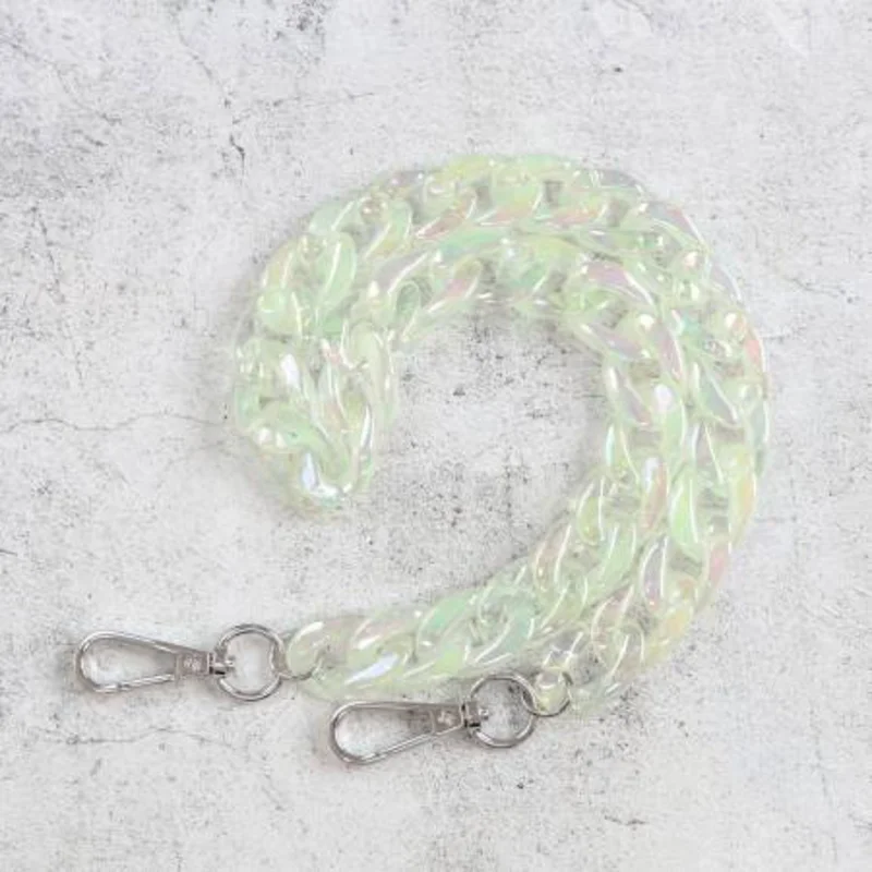 Sallie Tomato: 24" resin chain handle- Opal