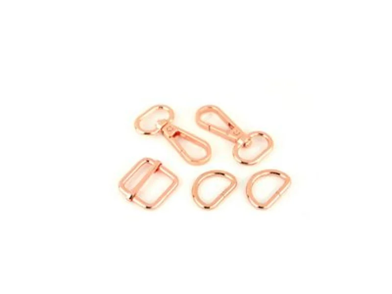 Sallie Tomato: 3/4" Basic Hardware Kit- Rose Gold