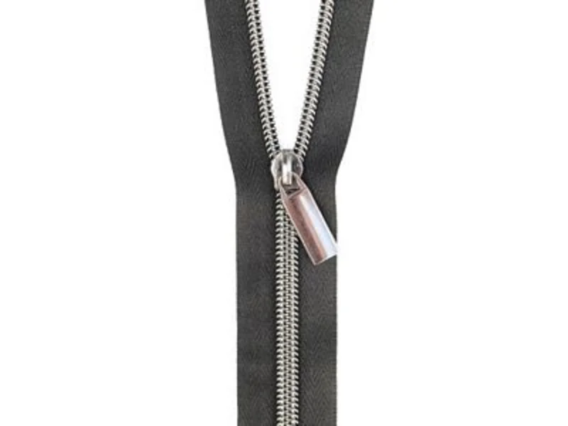 Sallie Tomato: #5 Zippers by the Yard-Black/Gunmetal