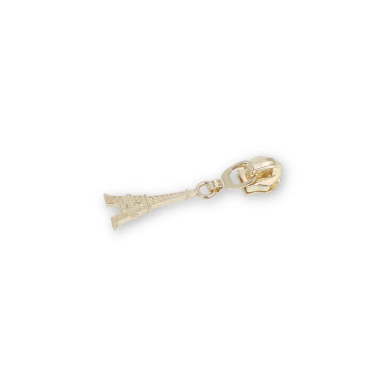 Sallie Tomato: Eiffel Tower Zipper Pull- Gold