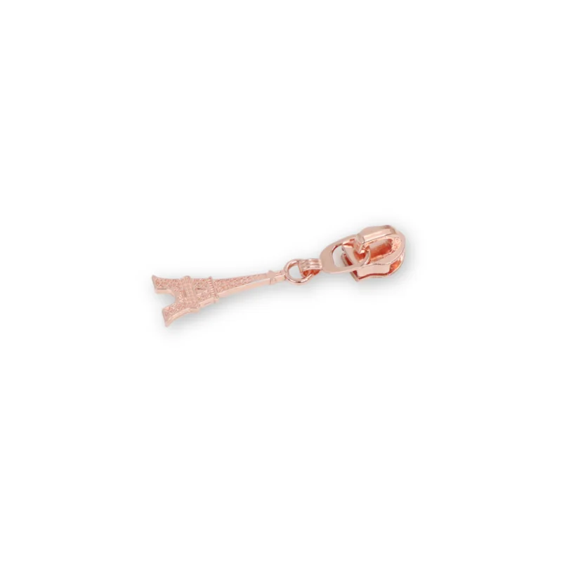 Sallie Tomato: Eiffel Tower Zipper Pull- Rose Gold