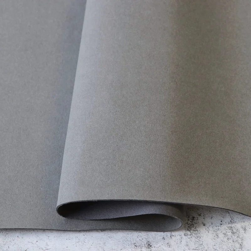 Sallie Tomato: Fossil Grey Microsuede (1/4 Yard)