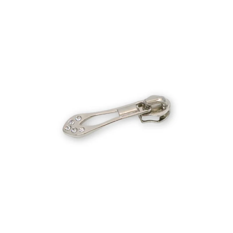 Sallie Tomato: Jeweled Tip Zipper Pull-Nickel