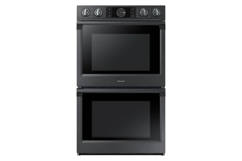Samsung - 10.2 cu. ft Double Wall Oven in Black Stainless - NV51K7770DG Black Stainless