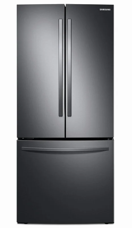 Samsung - 29.75 Inch 21.8 cu. ft French Door Refrigerator in Black Stainless - RF220NFTASG Black Stainless