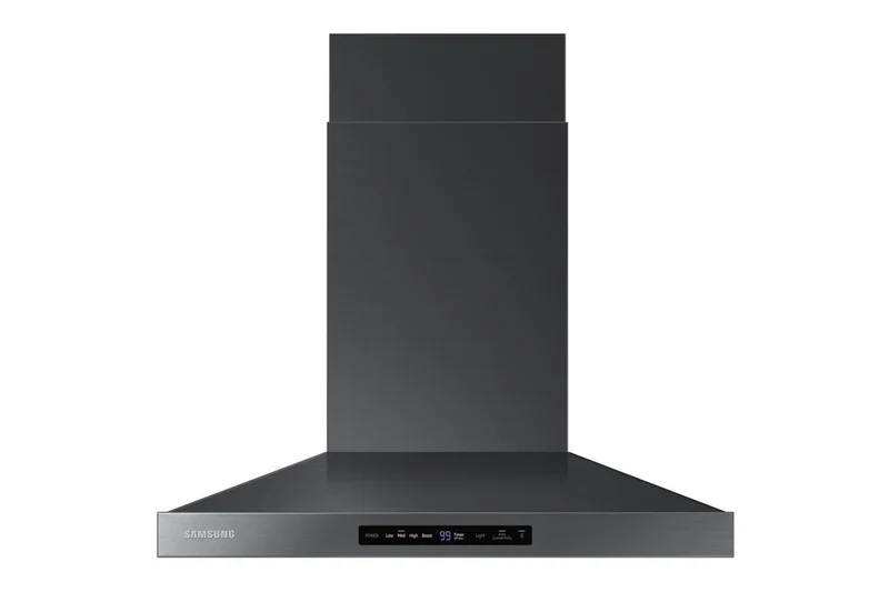 Samsung - 30 Inch 600 CFM Wall Mount and Chimney Range Vent in Black Stainless - NK30K7000WG Black Stainless