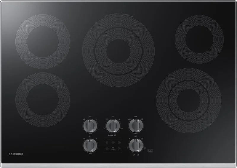 Samsung - 30 inch wide Electric Cooktop in Stainless Steel - NZ30K6330RS Stainless
