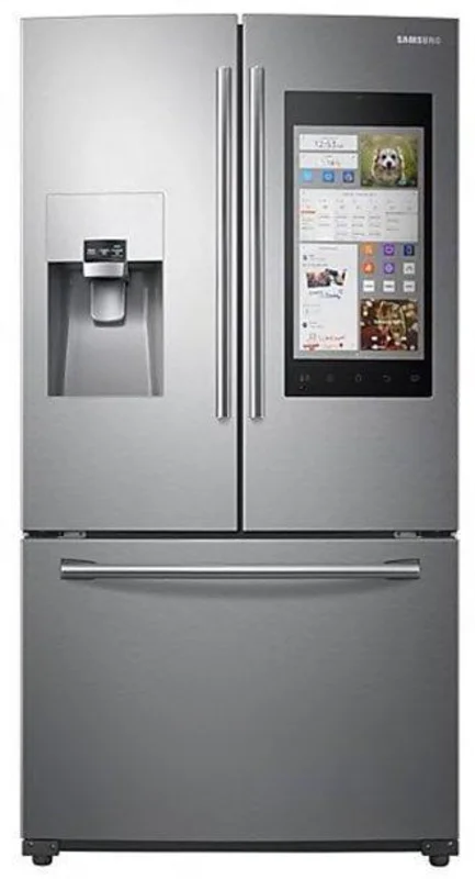 Samsung - 35.75 Inch 24.2 cu. ft French Door Refrigerator in Stainless - RF265BEAESR Stainless