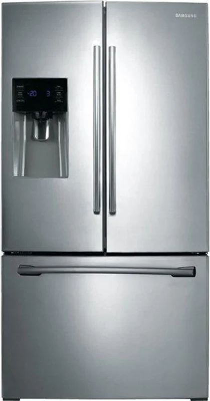 Samsung - 35.75 Inch 24.6 cu. ft French Door Refrigerator in Stainless - RF263BEAESR Stainless