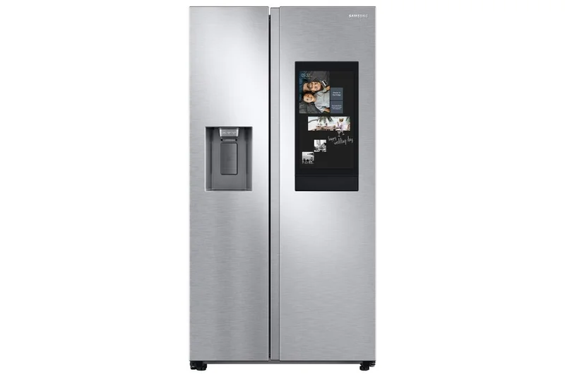 Samsung - 35.8 Inch 21.5 cu. ft Side by Side Refrigerator in Stainless - RS22T5561SR Stainless