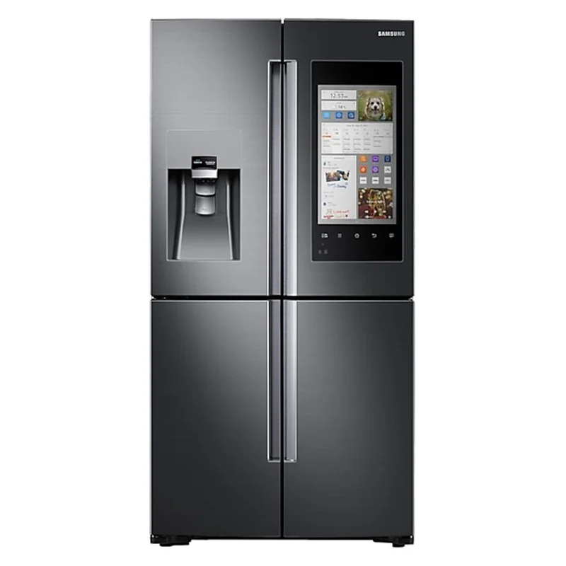 Samsung - 35.8 Inch 22 cu. ft French Door Refrigerator in Black Stainless - RF22M9581SG Black Stainless