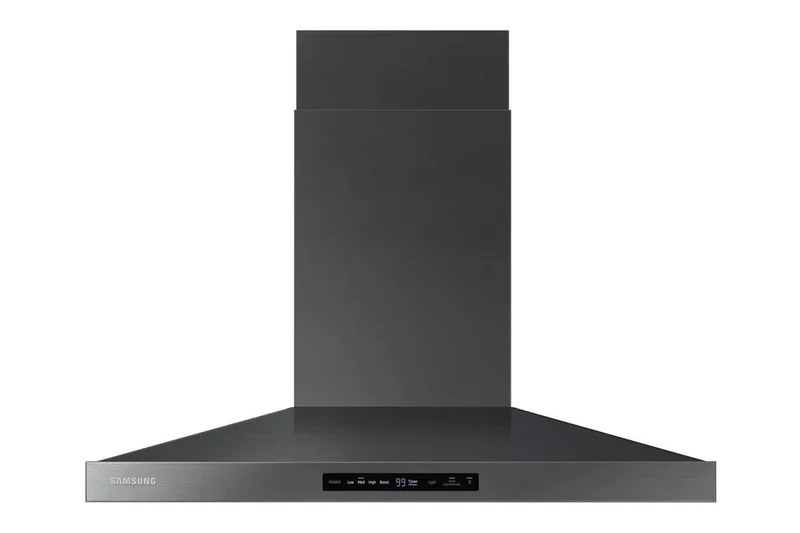 Samsung - 36 Inch 600 CFM Wall Mount and Chimney Range Vent in Black Stainless - NK36K7000WG Black Stainless