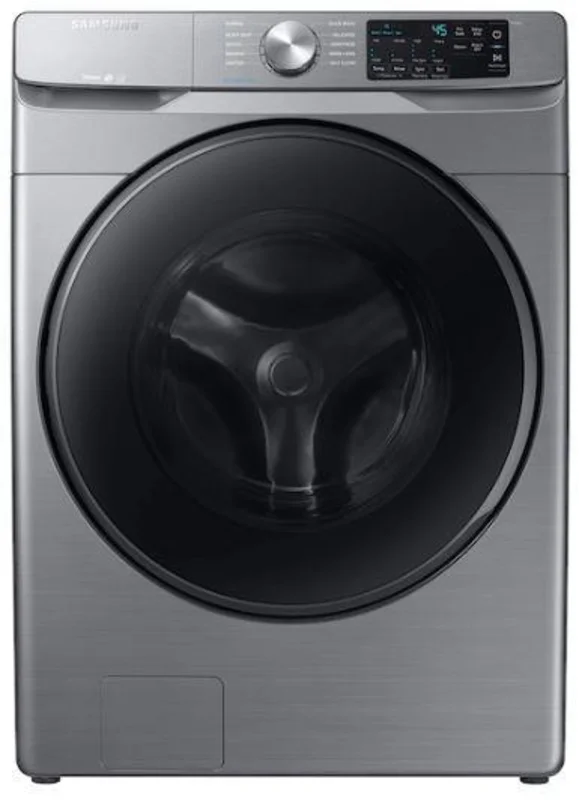 Samsung - 5.2 cu. Ft Front Load Washer in Stainless - WF45R6100AP Stainless
