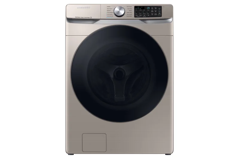 Samsung 5.2 Cu.Ft. Front Load Washer with SuperSpeed and Built-in Wifi - Champagne - WF45B6300AC Stainless