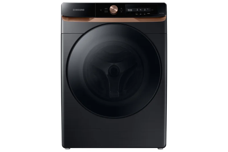 Samsung - 5.3 cu. Ft Front Load Washer in Black Stainless - WF46BG6500AVUS Black Stainless