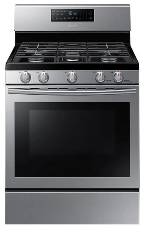 Samsung - 5.8 cu. ft Front Control Gas Range in Stainless Steel - NX58H5600SS Stainless