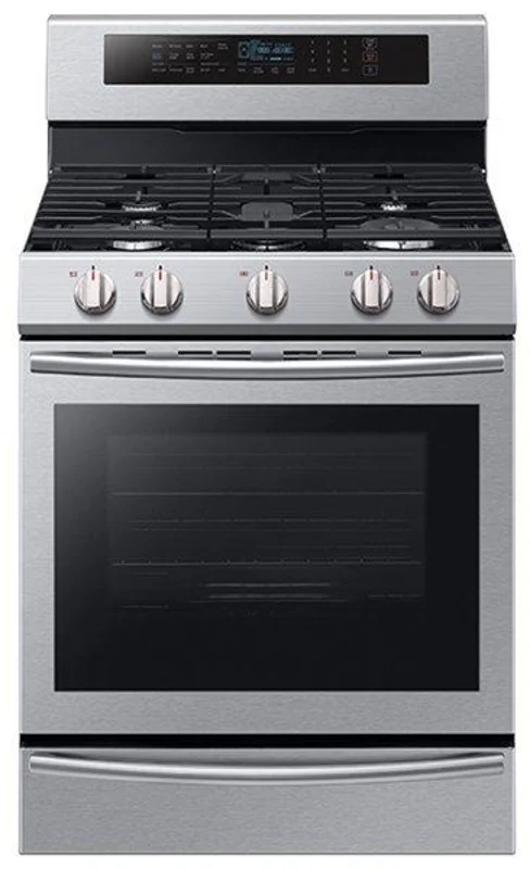 Samsung - 5.8 cu. ft Front Control Gas Range in Stainless Steel - NX58M6650WS Stainless