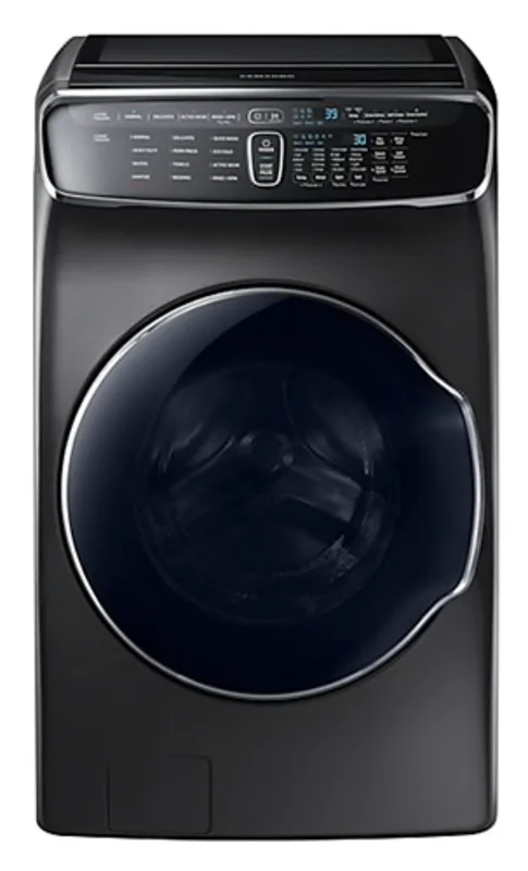 Samsung - 5.8 cu. Ft Front Load Washer in Black Stainless - WV60M9900AV Black Stainless