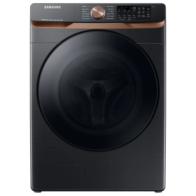 Samsung - 5.8 cu. Ft Front Load Washer in Black - WF50BG8300AVUS Black