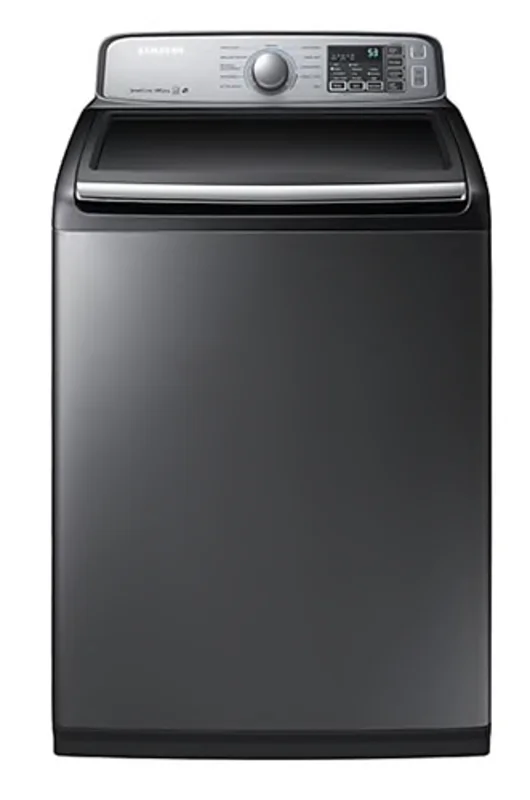 Samsung - 5.8 cu. Ft Top Load Washer in Platinum - WA50M7450AP Black Stainless