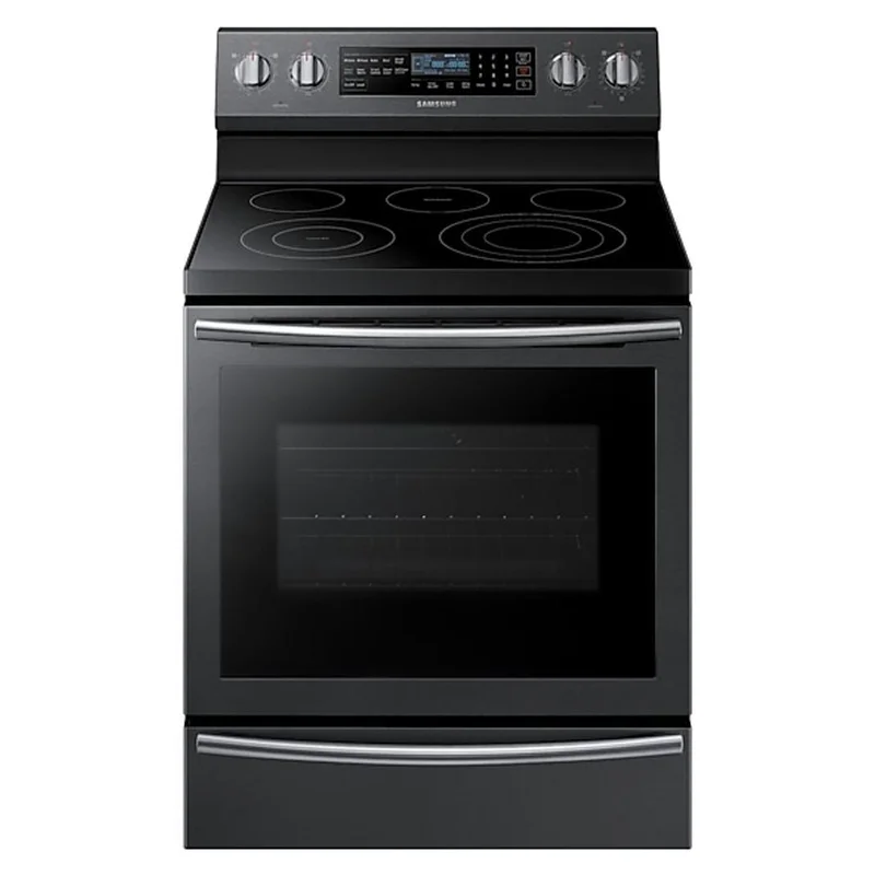 SAMSUNG - 5.9 cu. ft  Electric Range in Black Stainless - NE59N6650WG Black Stainless