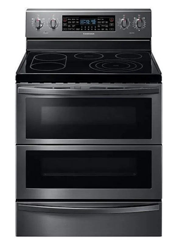 Samsung - 5.9 cu. ft  Electric Range in Black Stainless - NE59T7851WG Black Stainless