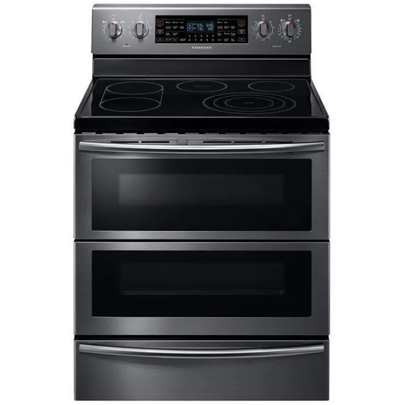 Samsung - 5.9 cu. ft Rear Control Electric Range in Black Stainless Steel - NE59J7850WG Black Stainless