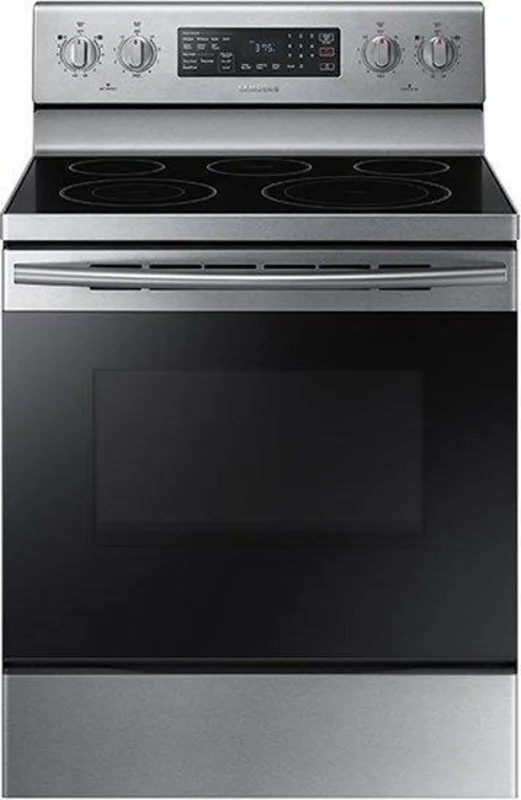 Samsung - 5.9 cu. ft Rear Control Electric Range in Stainless Steel - NE59M4320SS Stainless