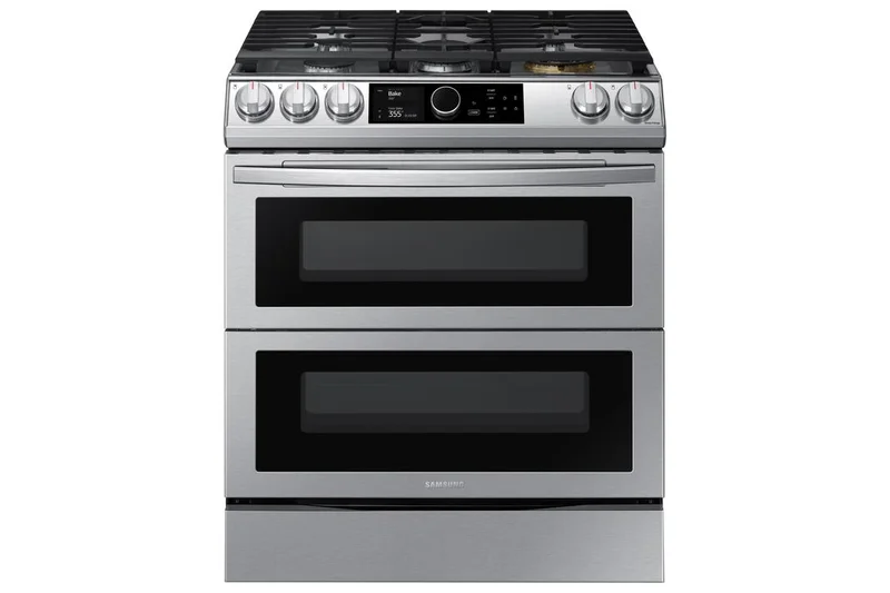 Samsung - 6.3 cu. ft Dual Fuel Range in Stainless - NY63T8751SS Stainless