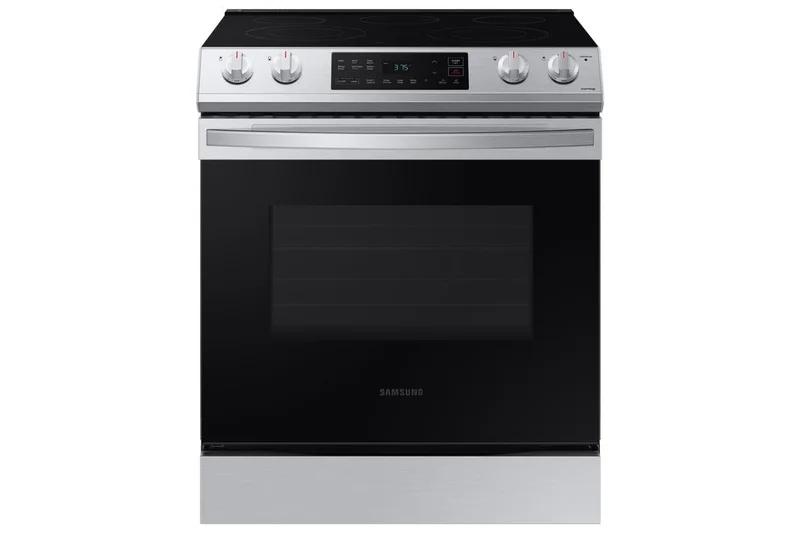 Samsung - 6.3 cu. ft Electric Range in Stainless - NE63T8111SS Stainless