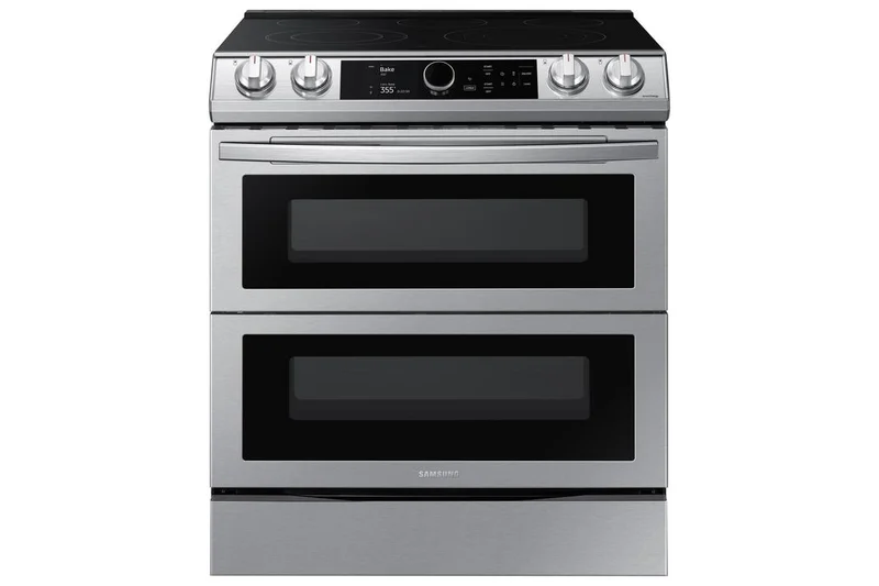 Samsung - 6.3 cu. ft Electric Range in Stainless - NE63T8751SS Stainless